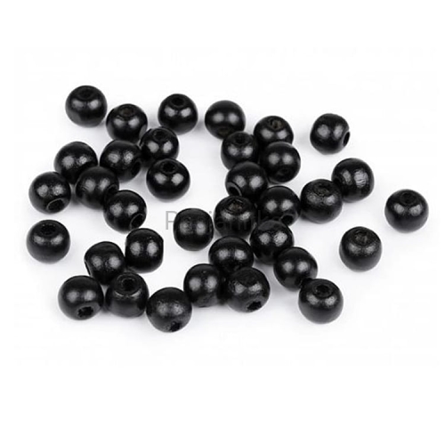 Drewniane koraliki 10 mm / czarny 20 g