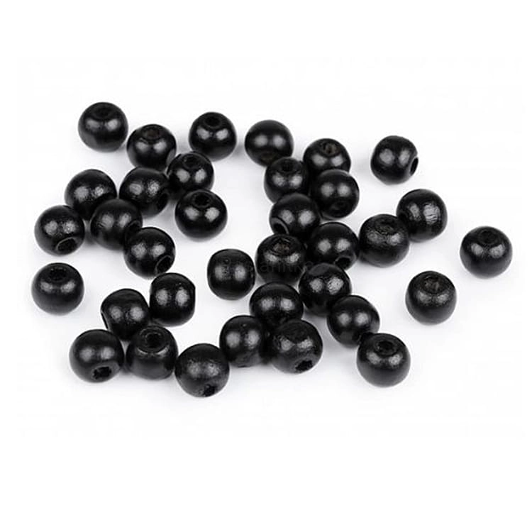 Drewniane koraliki 10 mm / czarny 20 g