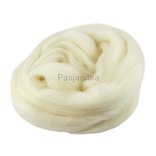 Wełna czesankowa 50 g / biały-ecru