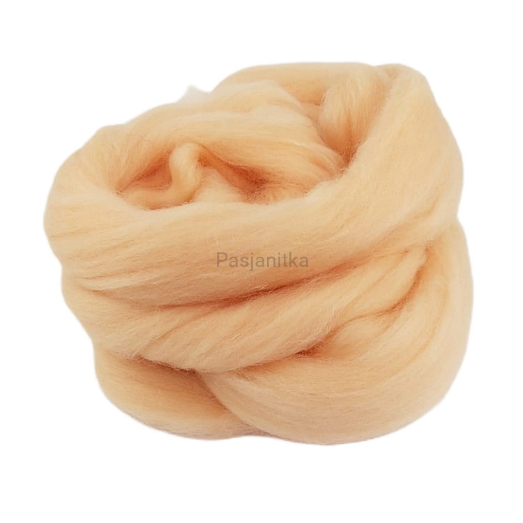Wełna czesankowa 50 g / cielisty