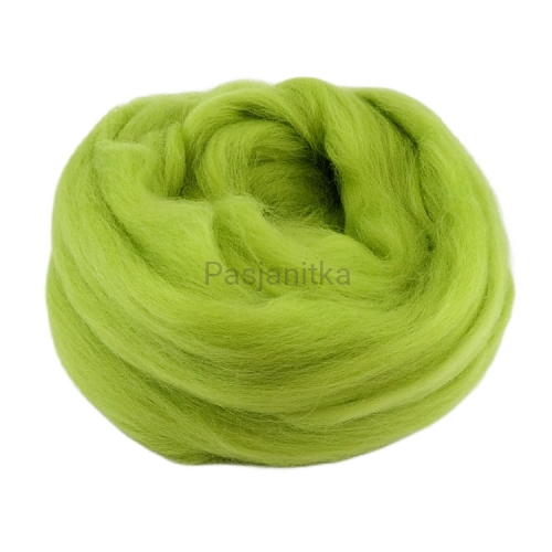 Wełna czesankowa 50 g / limonka