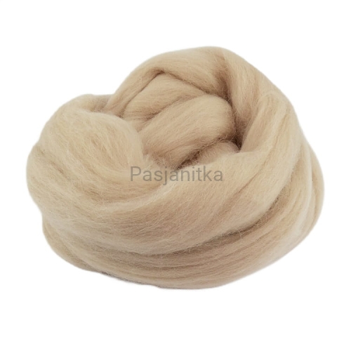 Wełna czesankowa 50 g / piaskowy