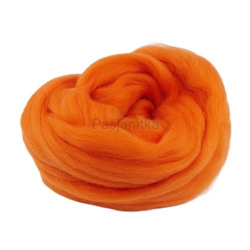 Wełna czesankowa 50 g / pomarańcz