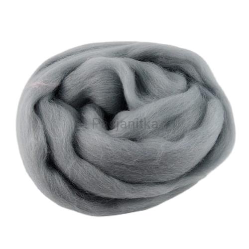 Wełna czesankowa 50 g / jasny szary