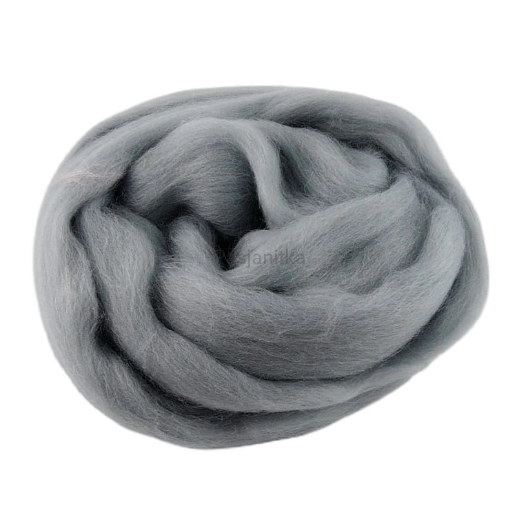 Wełna czesankowa 50 g / jasny szary
