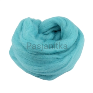 Wełna czesankowa 50 g / jasny turkus