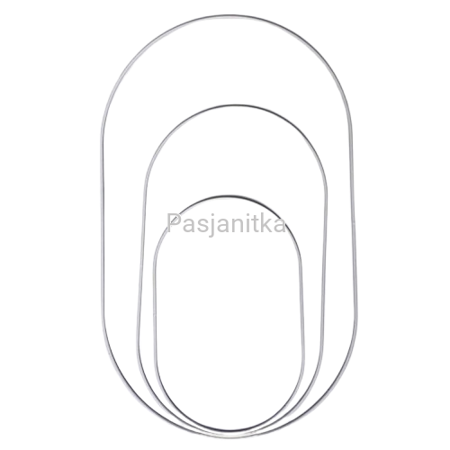 Obręcz metalowa owal 16 x 25 cm biały