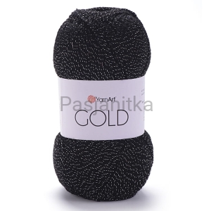 Włóczka Gold Yarn Art 13284 czarny-srebrny