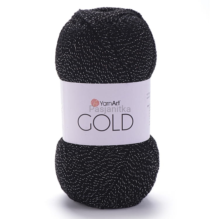 Włóczka Gold Yarn Art 13284 czarny-srebrny