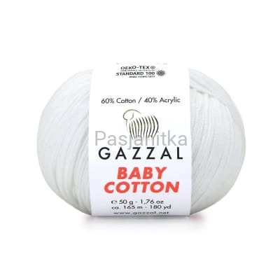 Włóczka Baby Cotton 3410 biały
