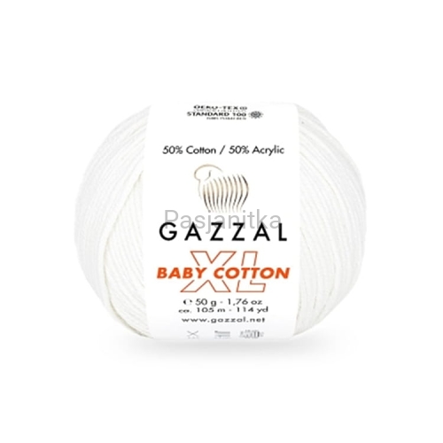 Włóczka Baby Cotton XL 3410 biały