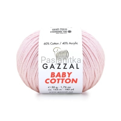 Włóczka Baby Cotton 3411 jasny róż