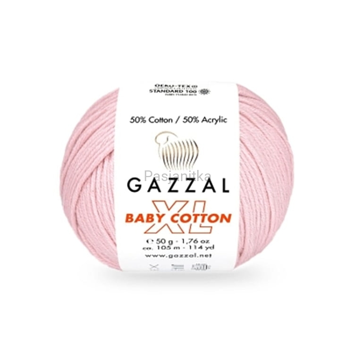 Włóczka Baby Cotton XL 3411 jasny róż