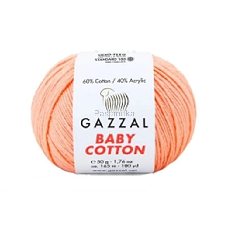 Włóczka Baby Cotton 3412 łosoś / cielisty