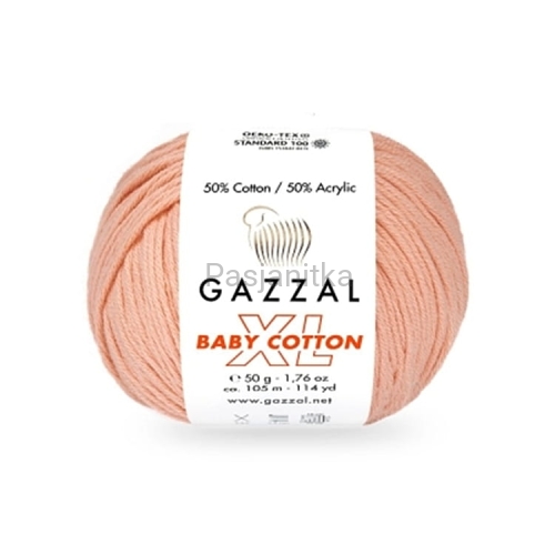 Włóczka Baby Cotton XL 3412 łosoś / cielisty