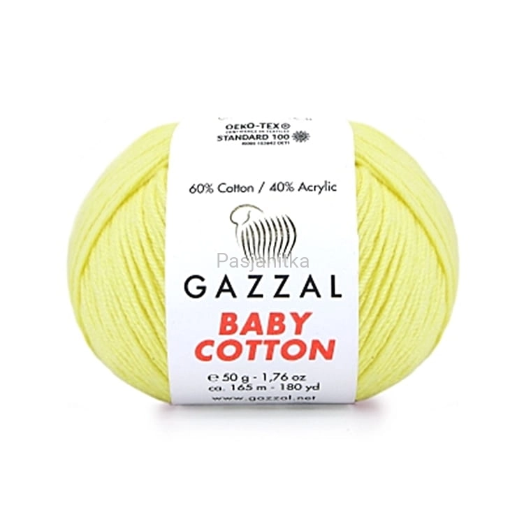 Włóczka Baby Cotton 3413 cytrynowy