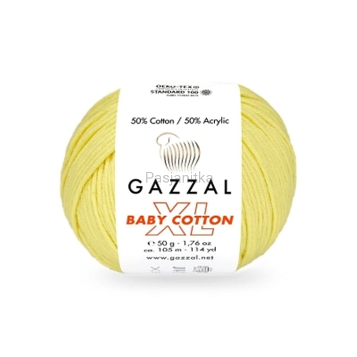 Włóczka Baby Cotton XL 3413 cytrynowy