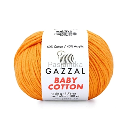 Włóczka Baby Cotton 3416 pomarańcz