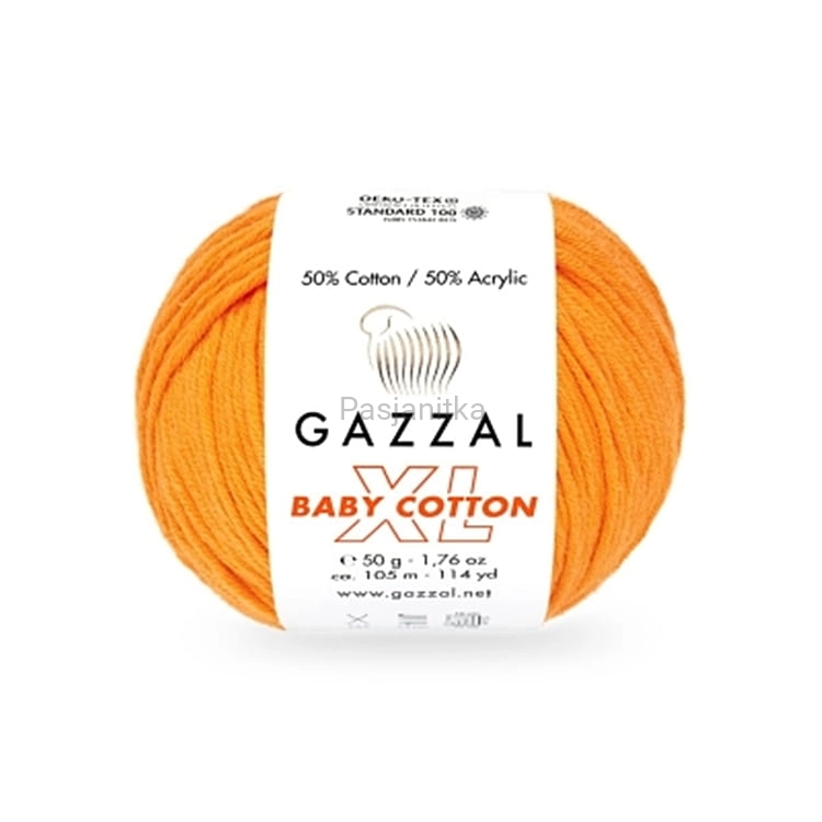 Włóczka Baby Cotton XL 3416 pomarańcz
