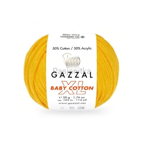 Włóczka Baby Cotton XL 3417 żółty