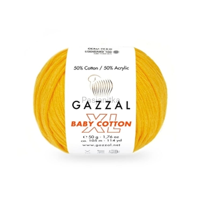 Włóczka Baby Cotton XL 3417 żółty