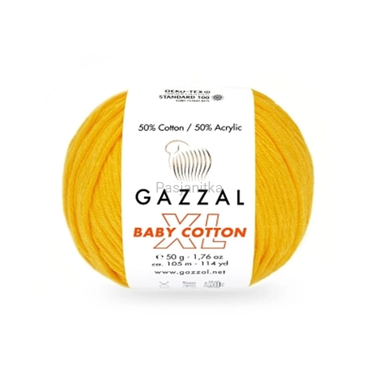Włóczka Baby Cotton XL 3417 żółty