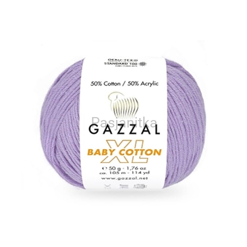 Włóczka Baby Cotton XL 3420 jasny fiolet