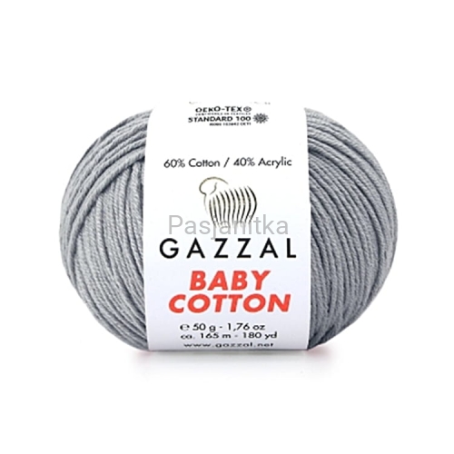 Włóczka Baby Cotton 3430 szary
