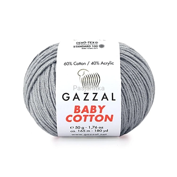 Włóczka Baby Cotton 3430 szary