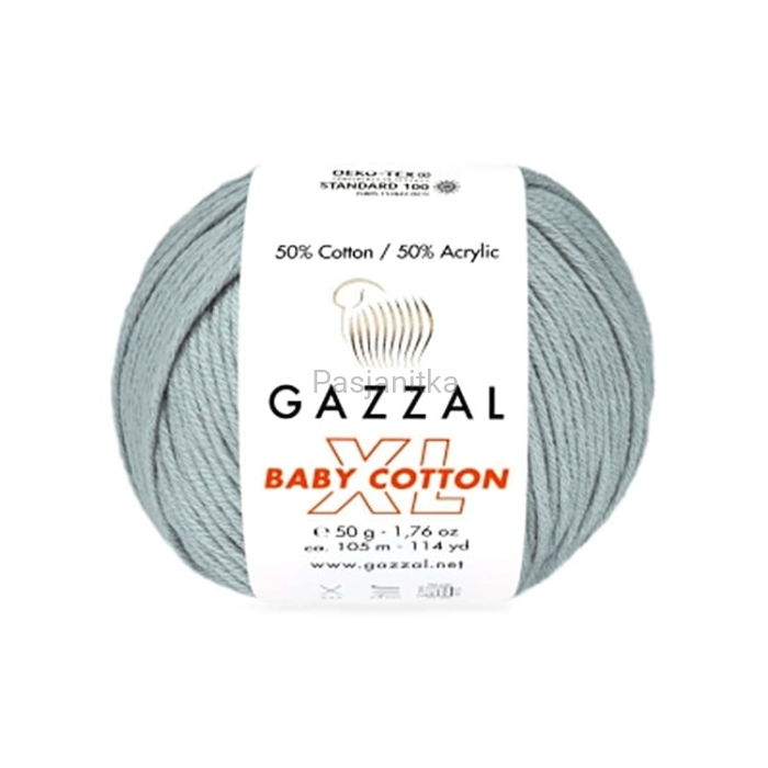 Włóczka Baby Cotton XL 3430 szary