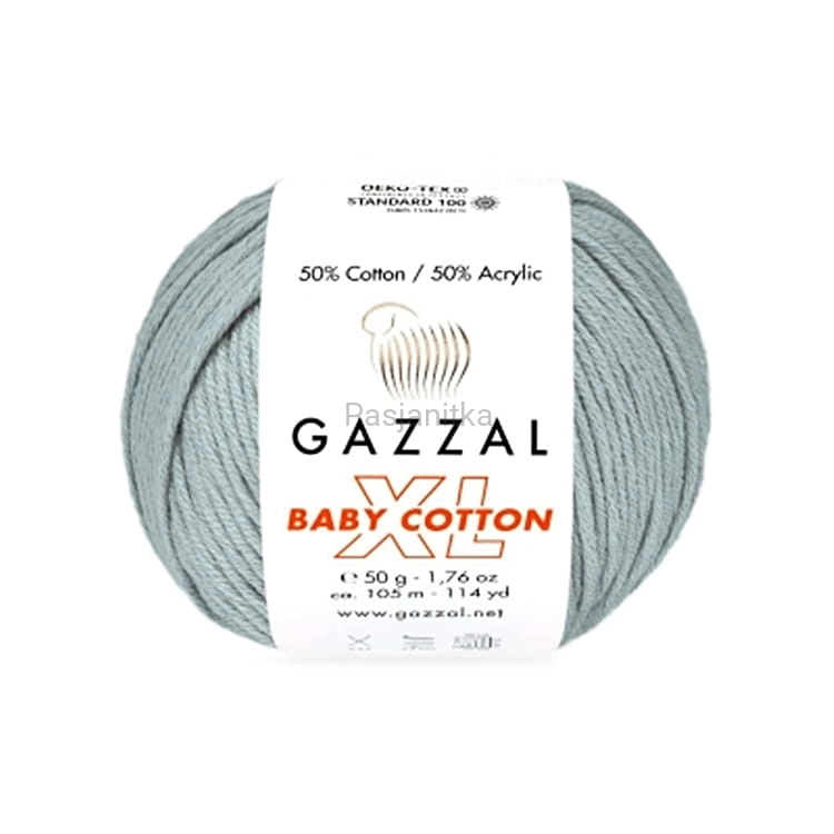 Włóczka Baby Cotton XL 3430 szary