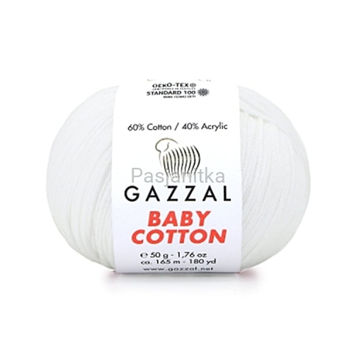 Włóczka Baby Cotton 3432 biel optyczna