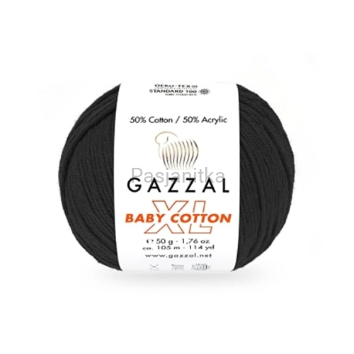 Włóczka Baby Cotton XL 3433 czarny