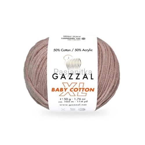 Włóczka Baby Cotton XL 3434 kawa z mlekiem