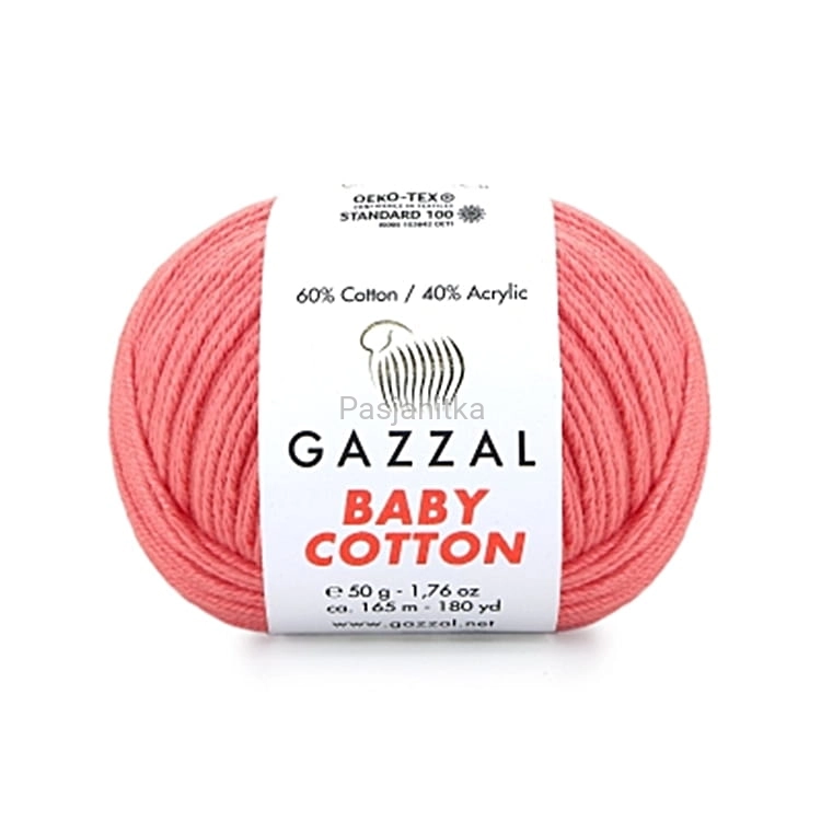 Włóczka Baby Cotton 3435 jasny koral