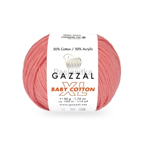 Włóczka Baby Cotton XL 3435 jasny koral
