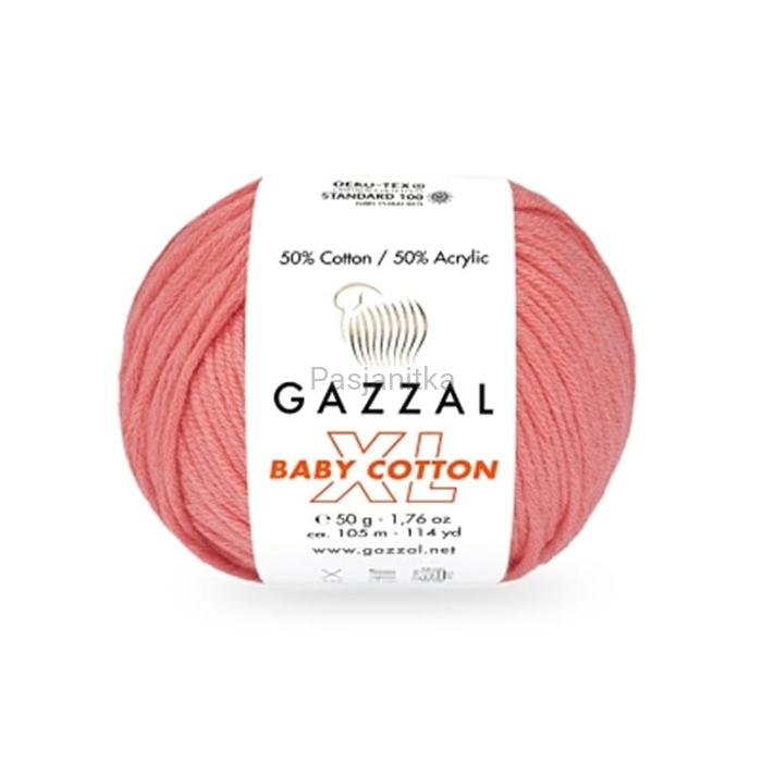 Włóczka Baby Cotton XL 3435 jasny koral