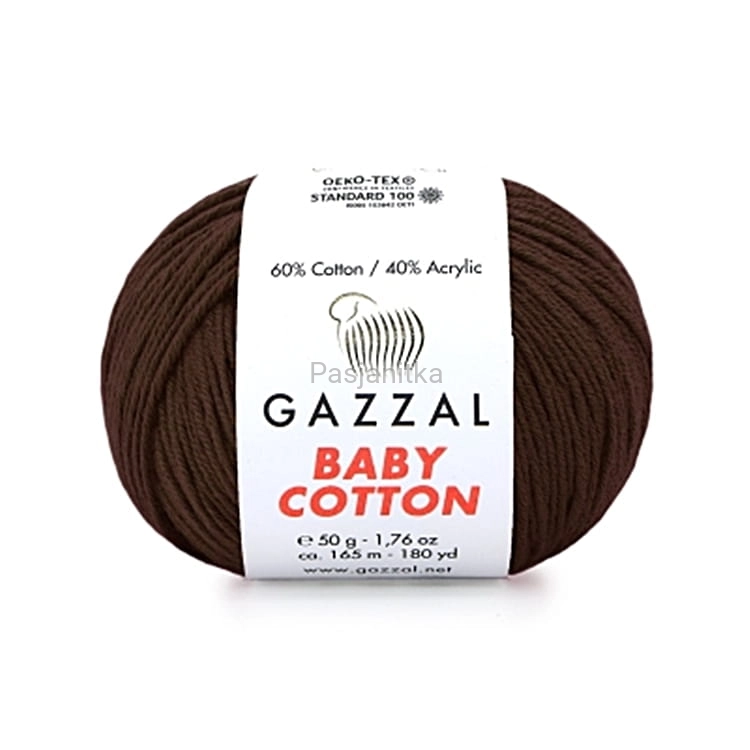 Włóczka Baby Cotton 3436 brąz