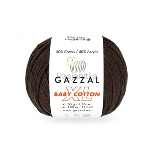 Włóczka Baby Cotton XL 3436 brąz