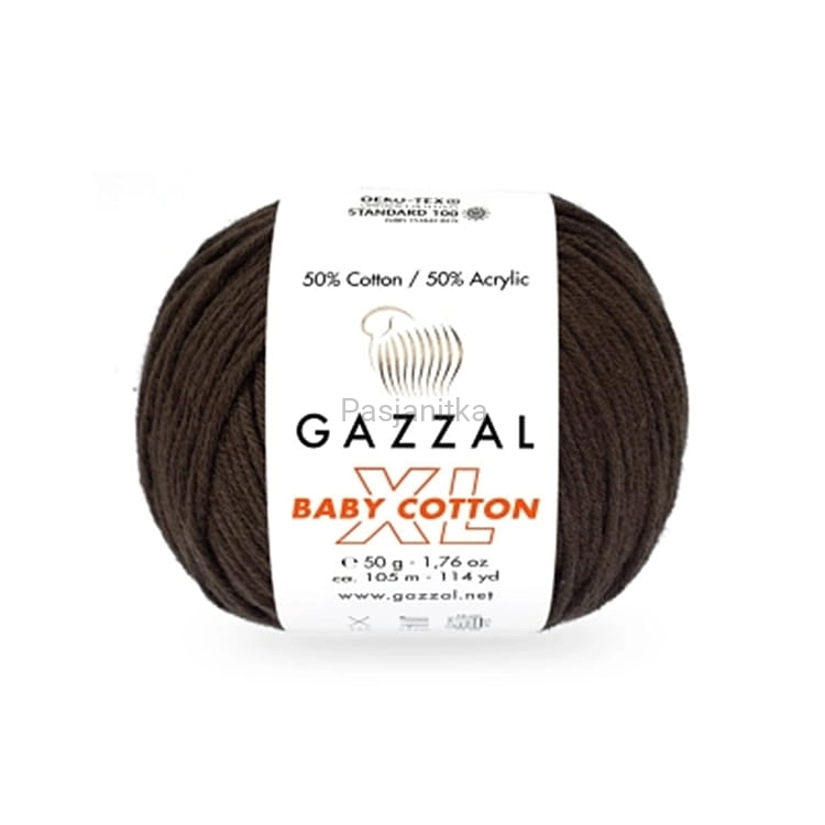 Włóczka Baby Cotton XL 3436 brąz