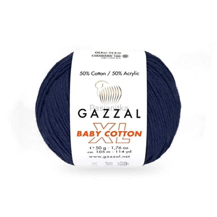 Włóczka Baby Cotton XL 3438 granatowy