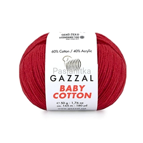 Włóczka Baby Cotton 3439 ciemny czerwony