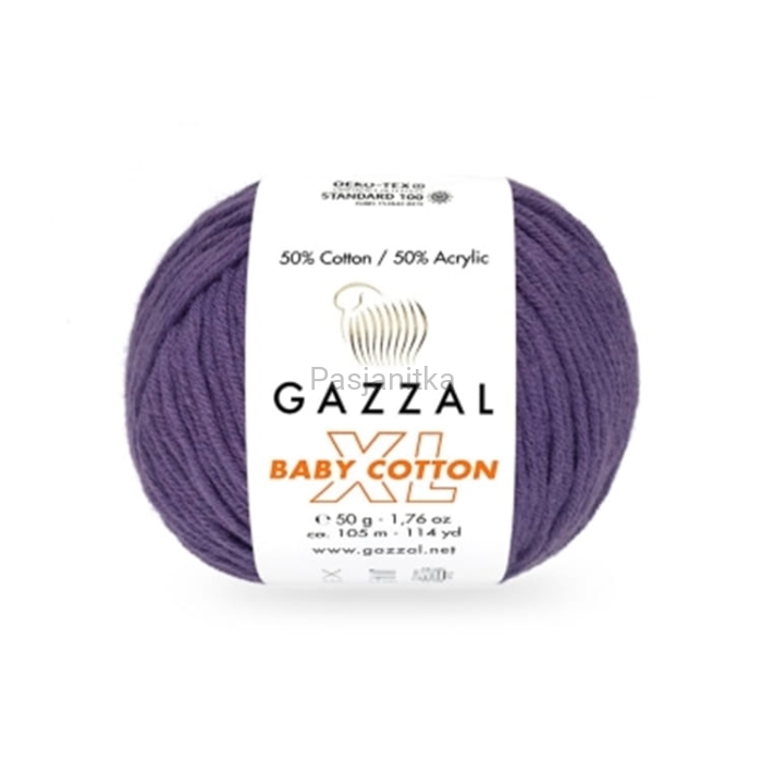 Włóczka Baby Cotton XL 3440 ciemny fiolet