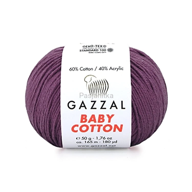 Włóczka Baby Cotton 3441 śliwka