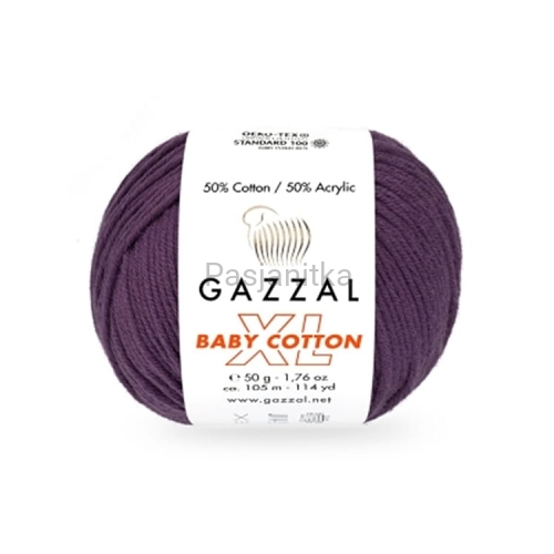 Włóczka Baby Cotton XL 3441 śliwka