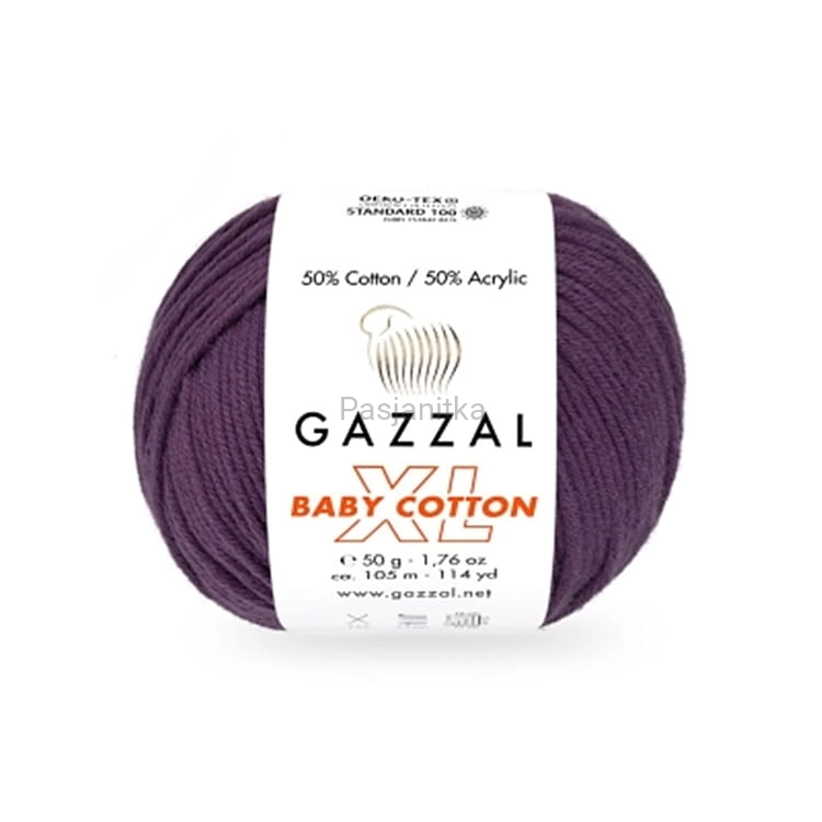 Włóczka Baby Cotton XL 3441 śliwka