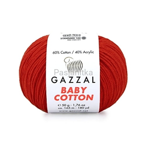 Włóczka Baby Cotton 3443 czerwony