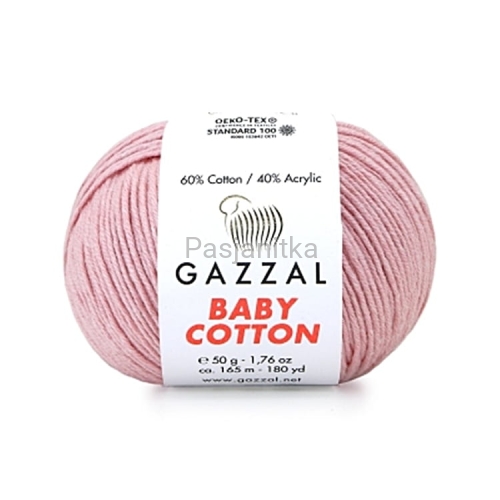 Włóczka Baby Cotton 3444 pudrowy róż
