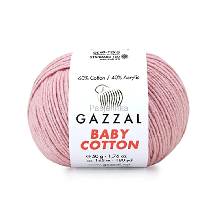 Włóczka Baby Cotton 3444 pudrowy róż