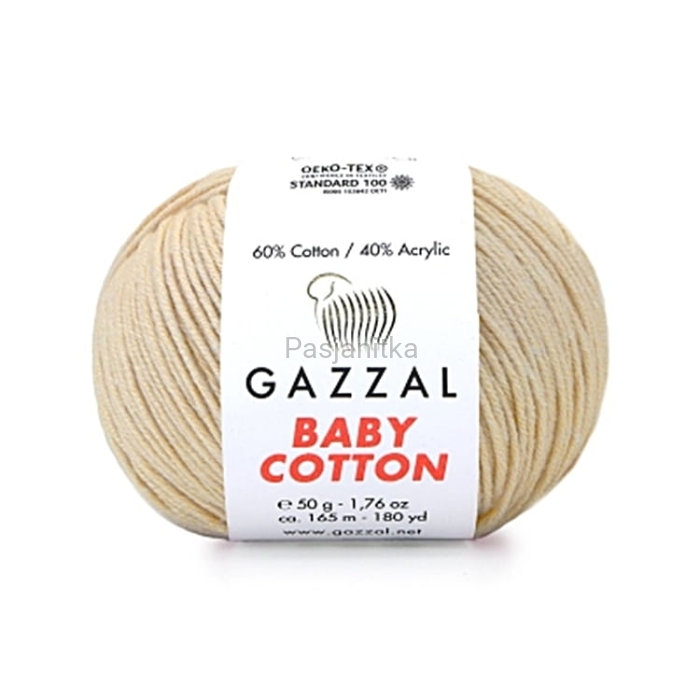 Włóczka Baby Cotton 3445 ciepły jasny beż